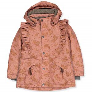 Gorgeous and warm kids winter coat with ruffles - sz 6